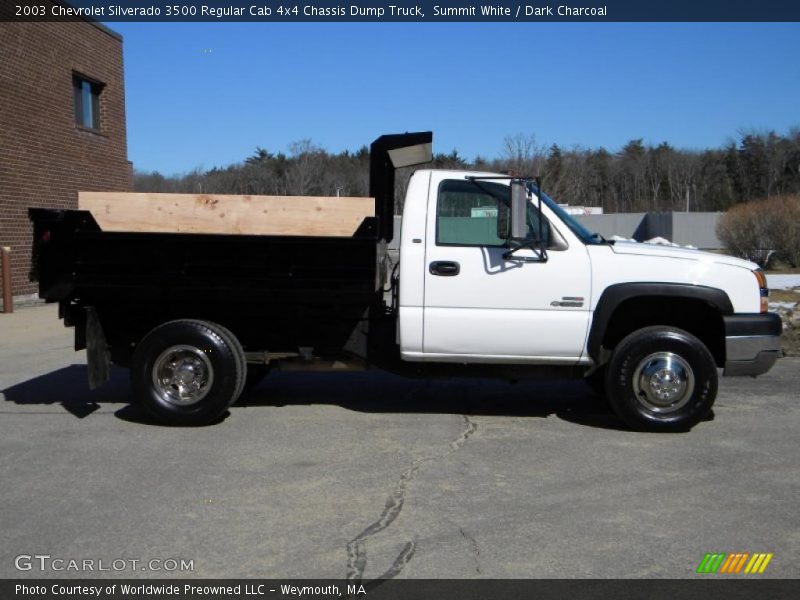 Summit White / Dark Charcoal 2003 Chevrolet Silverado 3500 Regular Cab 4x4 Chassis Dump Truck