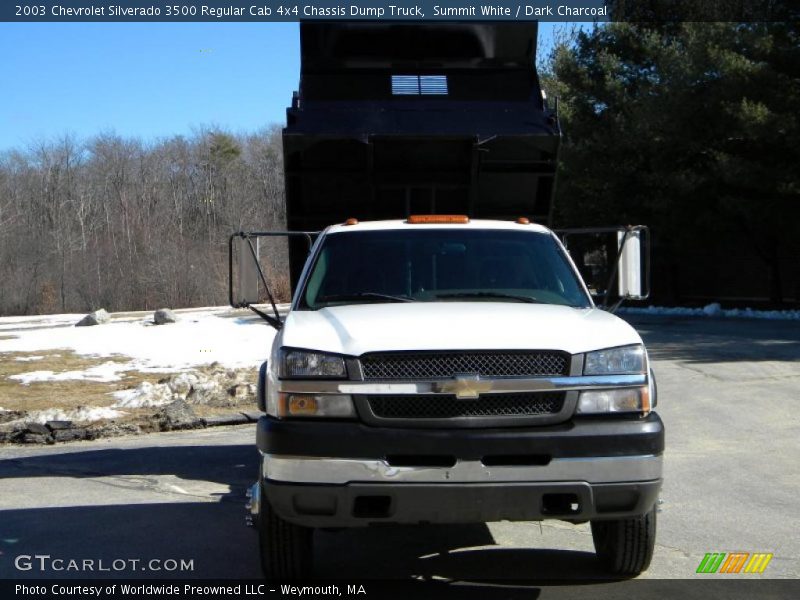 Summit White / Dark Charcoal 2003 Chevrolet Silverado 3500 Regular Cab 4x4 Chassis Dump Truck