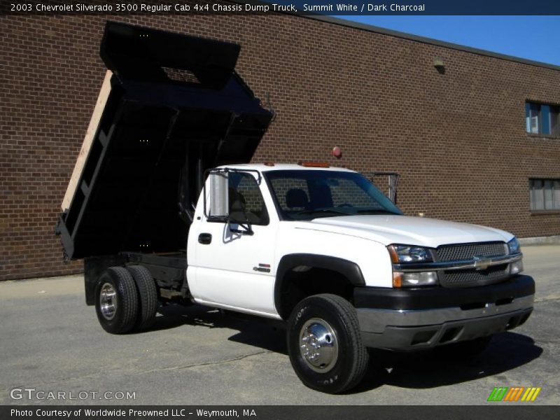 Summit White / Dark Charcoal 2003 Chevrolet Silverado 3500 Regular Cab 4x4 Chassis Dump Truck