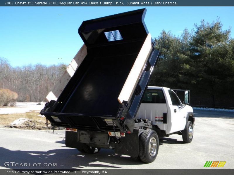 Summit White / Dark Charcoal 2003 Chevrolet Silverado 3500 Regular Cab 4x4 Chassis Dump Truck