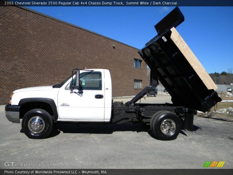 Summit White / Dark Charcoal 2003 Chevrolet Silverado 3500 Regular Cab 4x4 Chassis Dump Truck