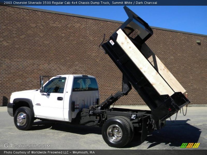  2003 Silverado 3500 Regular Cab 4x4 Chassis Dump Truck Summit White