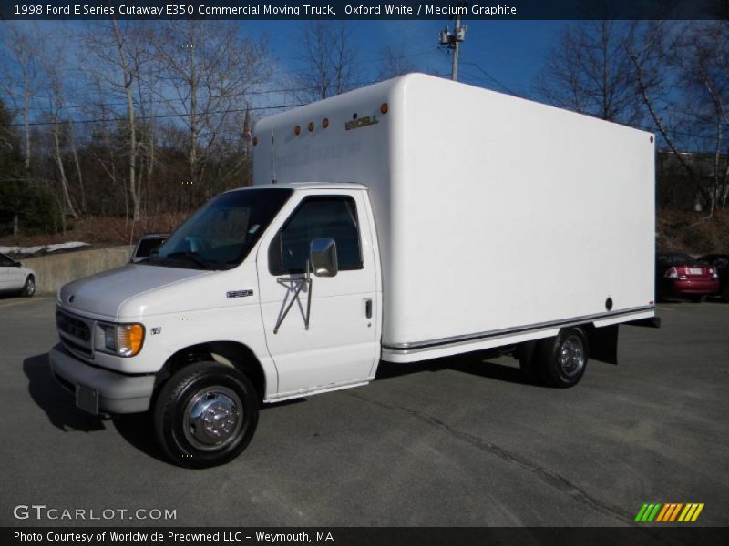 Oxford White / Medium Graphite 1998 Ford E Series Cutaway E350 Commercial Moving Truck