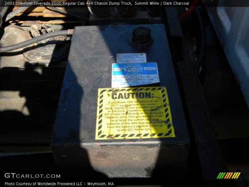 Summit White / Dark Charcoal 2003 Chevrolet Silverado 3500 Regular Cab 4x4 Chassis Dump Truck