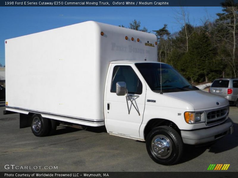 Oxford White / Medium Graphite 1998 Ford E Series Cutaway E350 Commercial Moving Truck