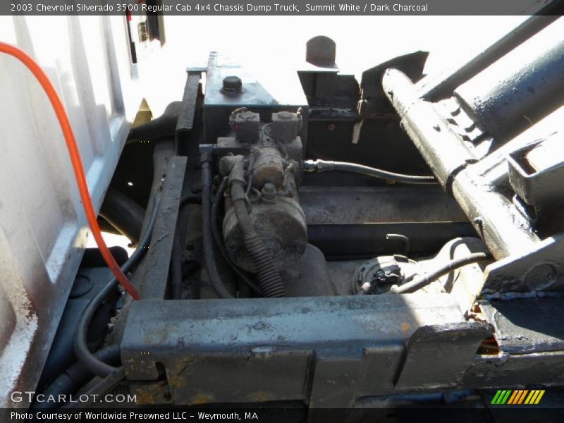 Summit White / Dark Charcoal 2003 Chevrolet Silverado 3500 Regular Cab 4x4 Chassis Dump Truck