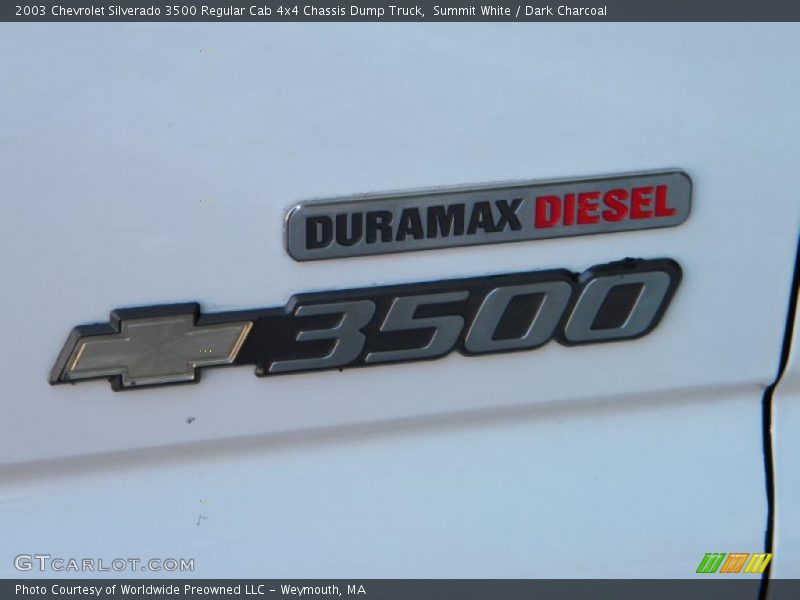  2003 Silverado 3500 Regular Cab 4x4 Chassis Dump Truck Logo