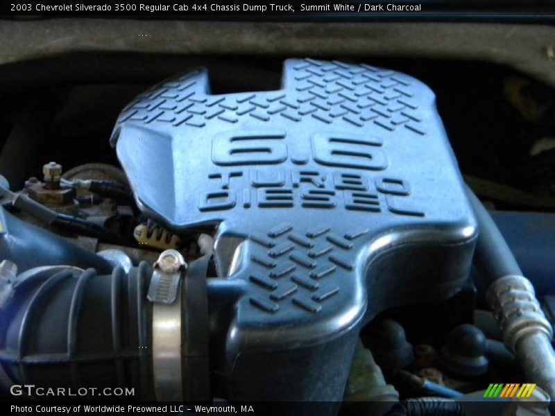 Summit White / Dark Charcoal 2003 Chevrolet Silverado 3500 Regular Cab 4x4 Chassis Dump Truck