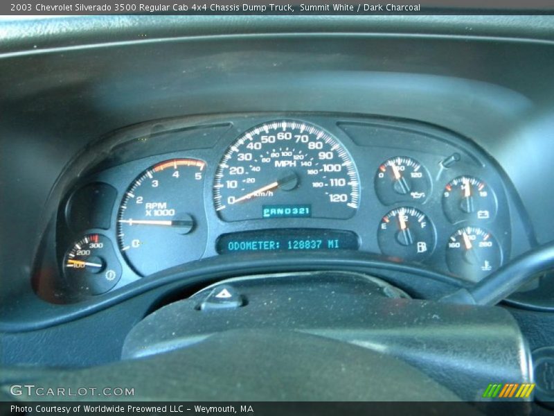 Summit White / Dark Charcoal 2003 Chevrolet Silverado 3500 Regular Cab 4x4 Chassis Dump Truck