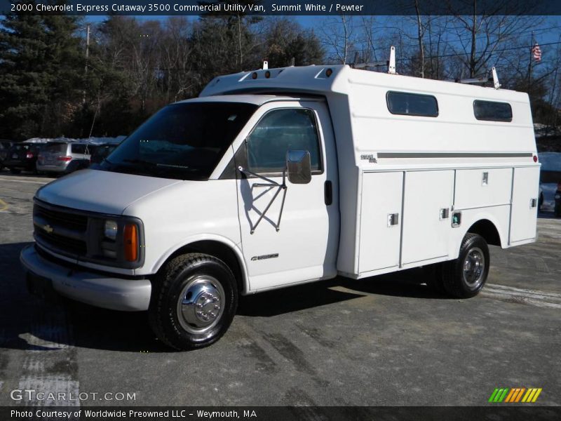 Summit White / Pewter 2000 Chevrolet Express Cutaway 3500 Commercial Utility Van