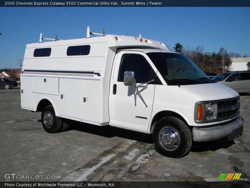 Summit White / Pewter 2000 Chevrolet Express Cutaway 3500 Commercial Utility Van