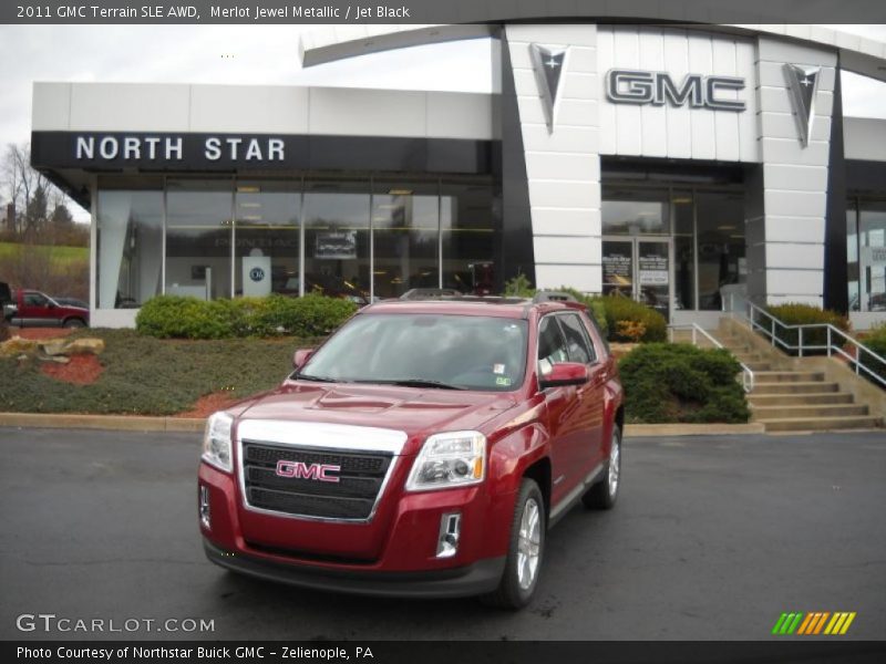 Merlot Jewel Metallic / Jet Black 2011 GMC Terrain SLE AWD