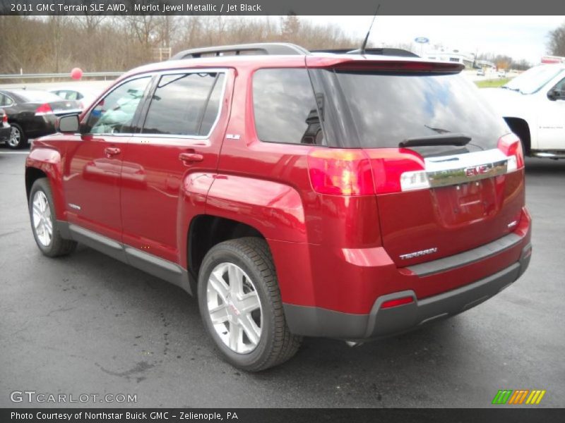 Merlot Jewel Metallic / Jet Black 2011 GMC Terrain SLE AWD