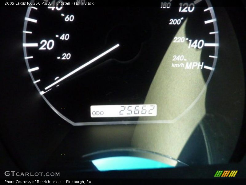 Tungsten Pearl / Black 2009 Lexus RX 350 AWD