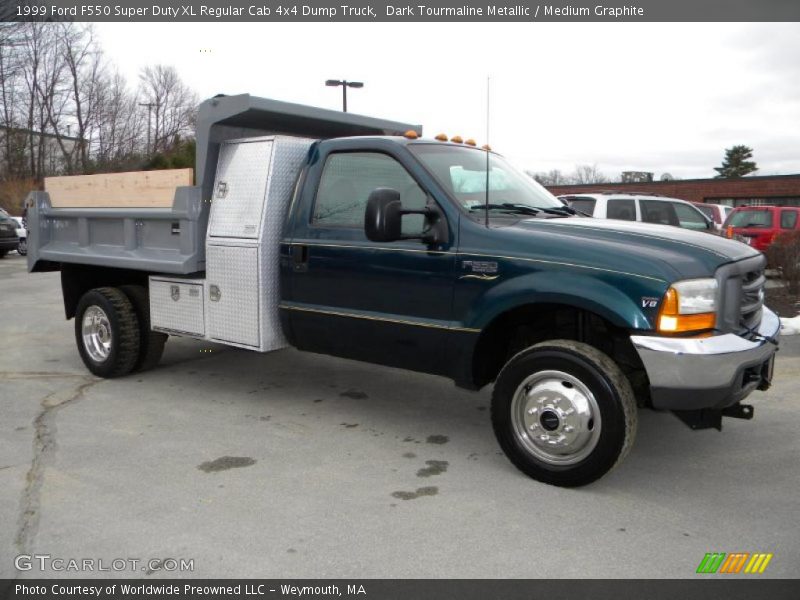 Dark Tourmaline Metallic / Medium Graphite 1999 Ford F550 Super Duty XL Regular Cab 4x4 Dump Truck