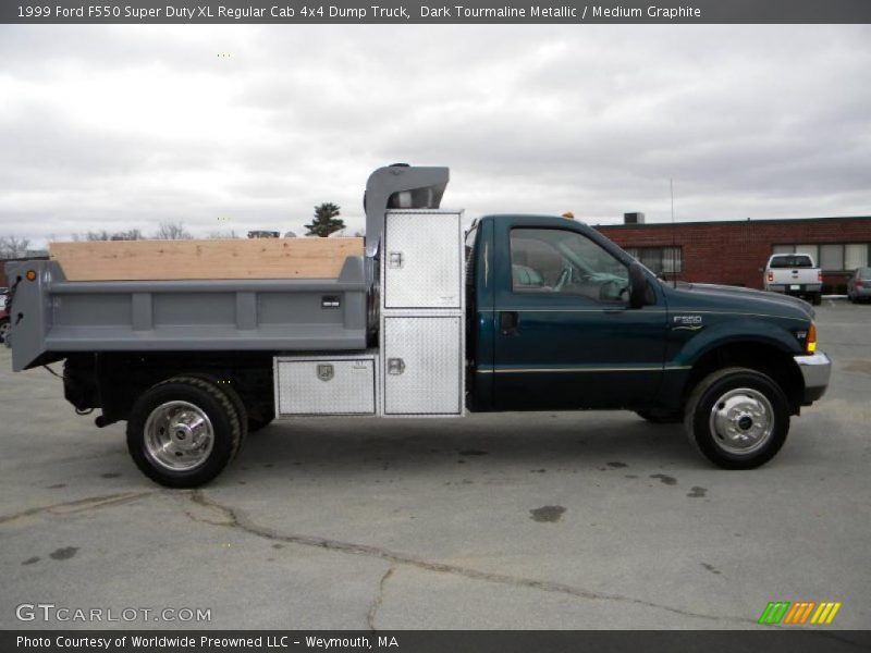 Dark Tourmaline Metallic / Medium Graphite 1999 Ford F550 Super Duty XL Regular Cab 4x4 Dump Truck