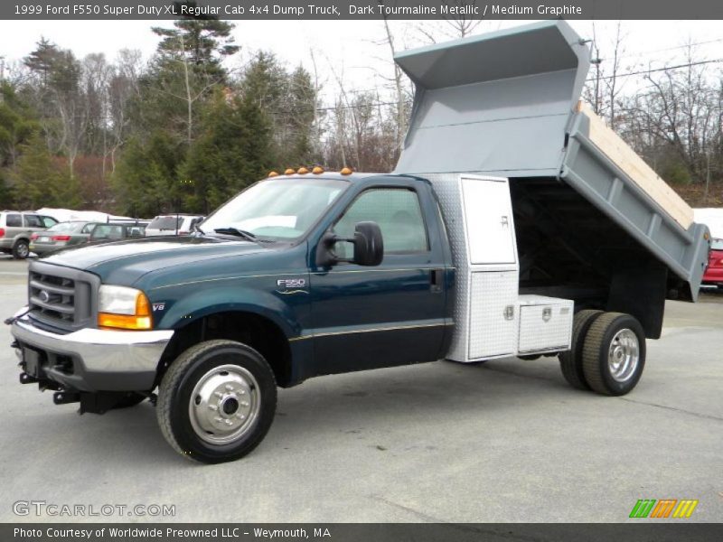 Dark Tourmaline Metallic / Medium Graphite 1999 Ford F550 Super Duty XL Regular Cab 4x4 Dump Truck