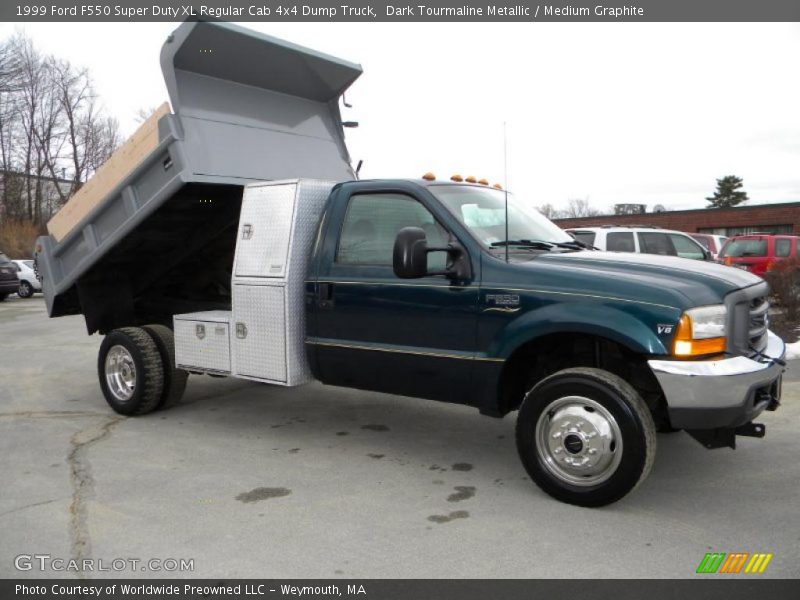 Dark Tourmaline Metallic / Medium Graphite 1999 Ford F550 Super Duty XL Regular Cab 4x4 Dump Truck