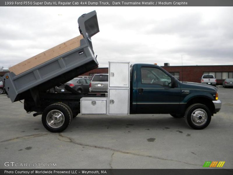 Dark Tourmaline Metallic / Medium Graphite 1999 Ford F550 Super Duty XL Regular Cab 4x4 Dump Truck