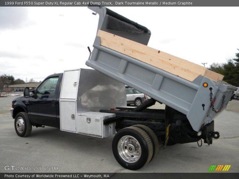 Dark Tourmaline Metallic / Medium Graphite 1999 Ford F550 Super Duty XL Regular Cab 4x4 Dump Truck