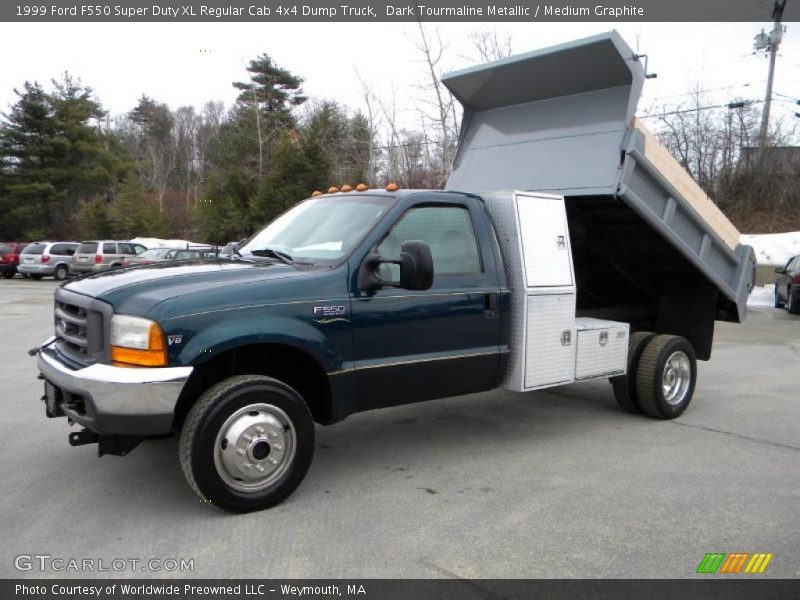 Dark Tourmaline Metallic / Medium Graphite 1999 Ford F550 Super Duty XL Regular Cab 4x4 Dump Truck
