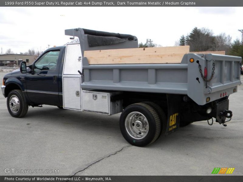 Dark Tourmaline Metallic / Medium Graphite 1999 Ford F550 Super Duty XL Regular Cab 4x4 Dump Truck