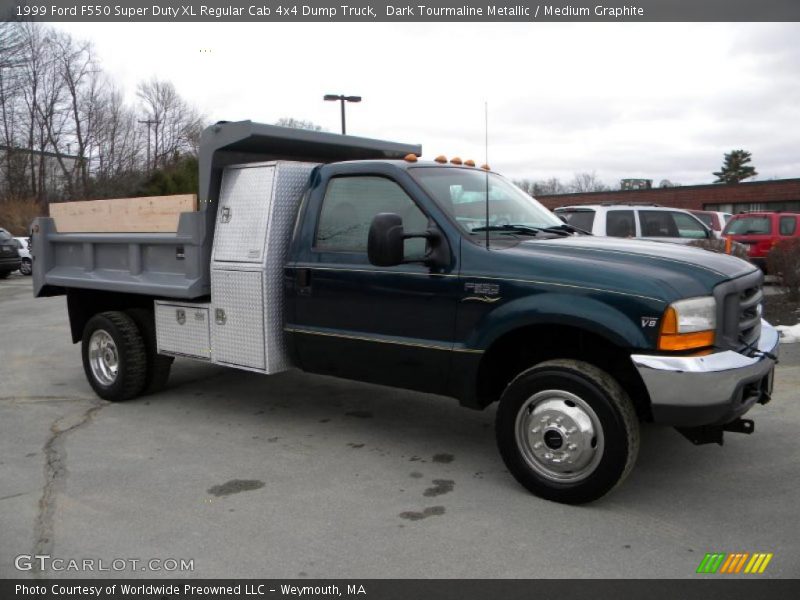 Dark Tourmaline Metallic / Medium Graphite 1999 Ford F550 Super Duty XL Regular Cab 4x4 Dump Truck