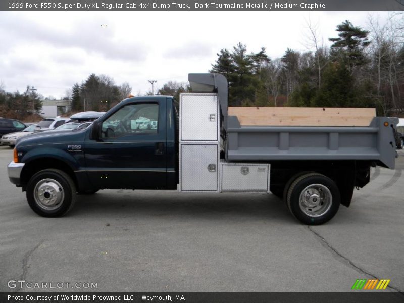 Dark Tourmaline Metallic / Medium Graphite 1999 Ford F550 Super Duty XL Regular Cab 4x4 Dump Truck
