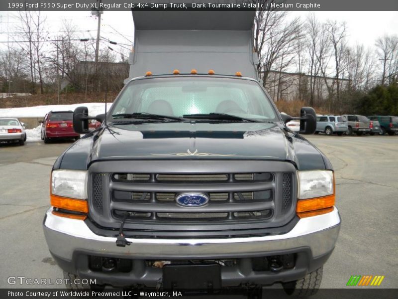 Dark Tourmaline Metallic / Medium Graphite 1999 Ford F550 Super Duty XL Regular Cab 4x4 Dump Truck