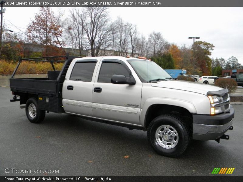 Silver Birch / Medium Gray 2004 Chevrolet Silverado 2500HD LS Crew Cab 4x4 Chassis