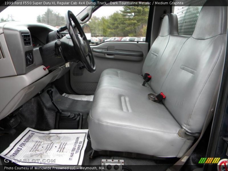  1999 F550 Super Duty XL Regular Cab 4x4 Dump Truck Medium Graphite Interior