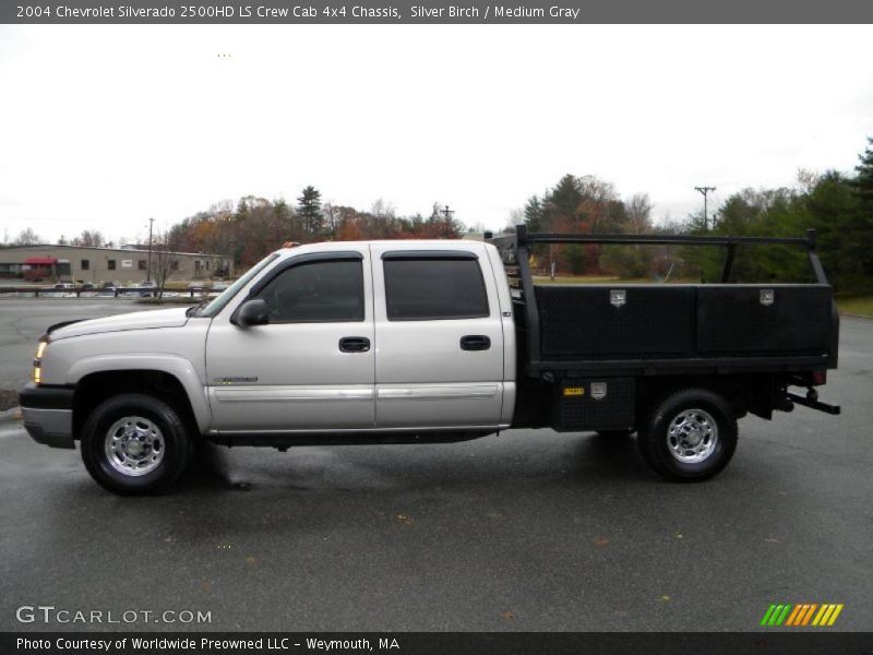 Silver Birch / Medium Gray 2004 Chevrolet Silverado 2500HD LS Crew Cab 4x4 Chassis