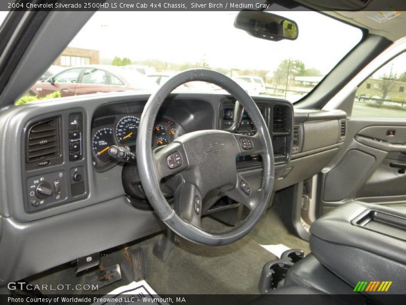 Silver Birch / Medium Gray 2004 Chevrolet Silverado 2500HD LS Crew Cab 4x4 Chassis