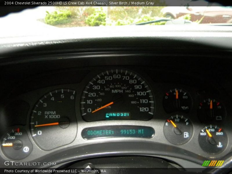 Silver Birch / Medium Gray 2004 Chevrolet Silverado 2500HD LS Crew Cab 4x4 Chassis