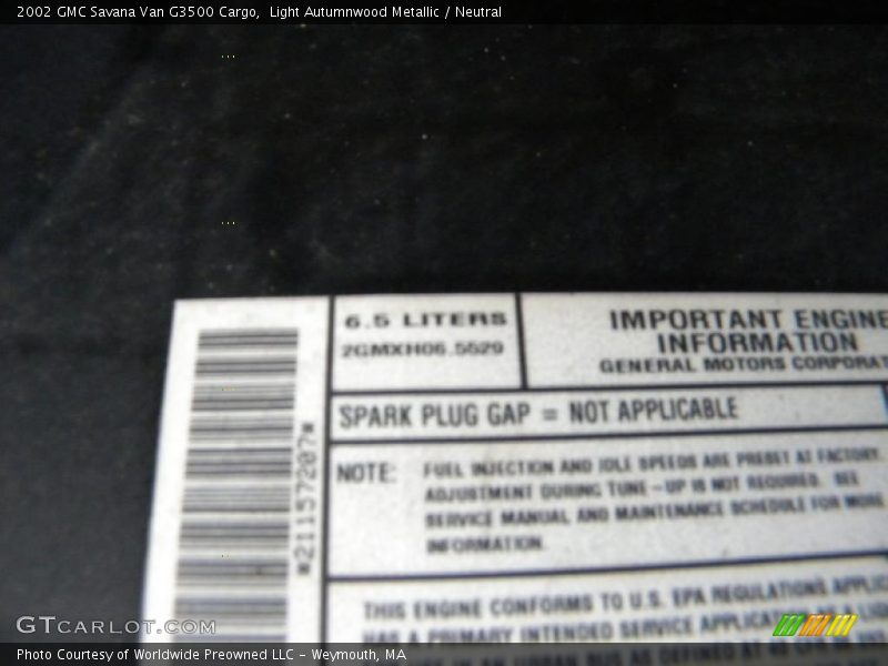 Light Autumnwood Metallic / Neutral 2002 GMC Savana Van G3500 Cargo