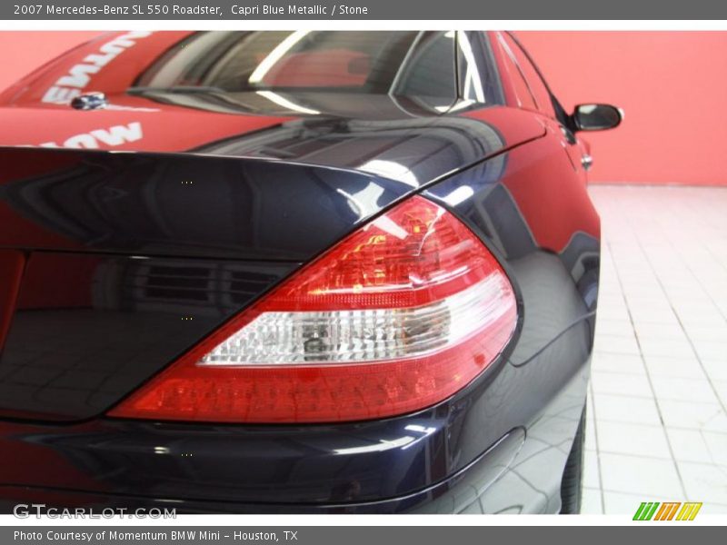 Capri Blue Metallic / Stone 2007 Mercedes-Benz SL 550 Roadster