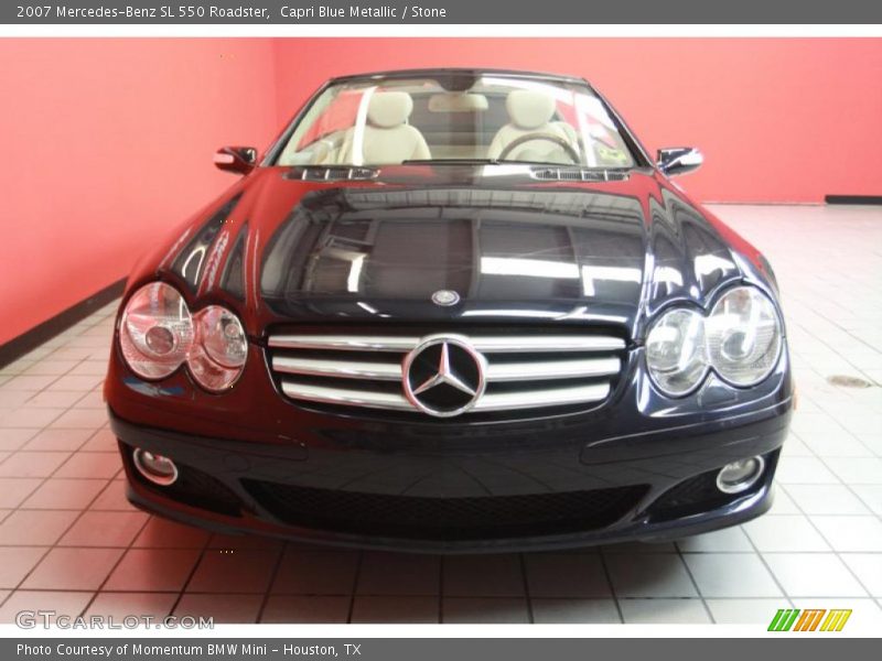 Capri Blue Metallic / Stone 2007 Mercedes-Benz SL 550 Roadster