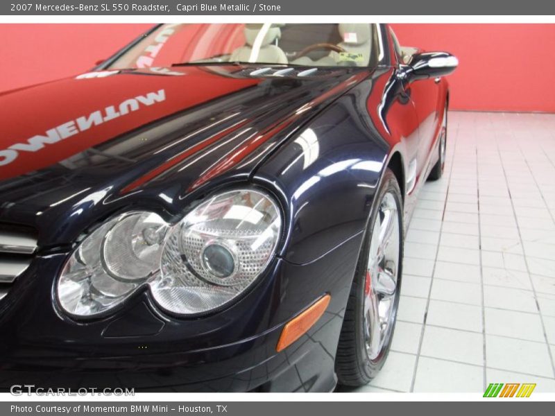 Capri Blue Metallic / Stone 2007 Mercedes-Benz SL 550 Roadster