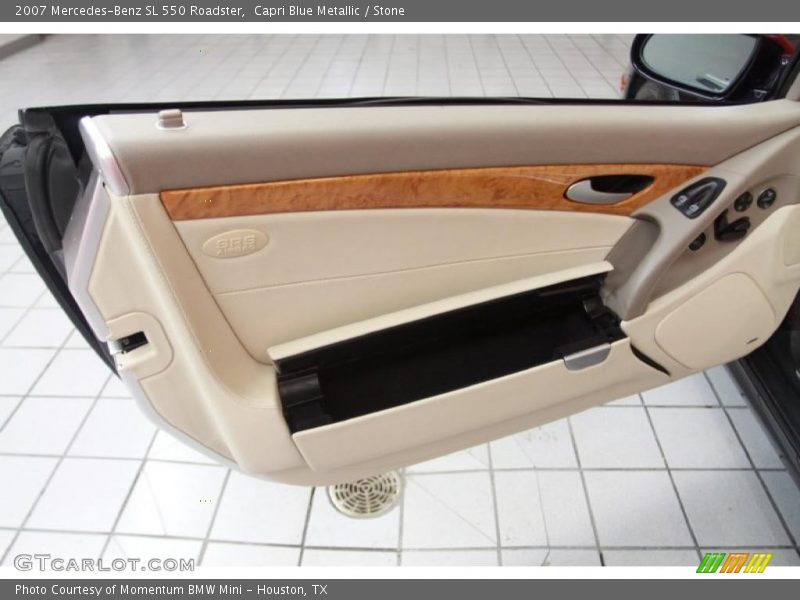 Capri Blue Metallic / Stone 2007 Mercedes-Benz SL 550 Roadster
