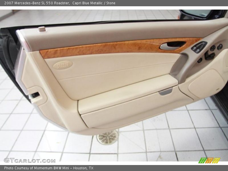 Capri Blue Metallic / Stone 2007 Mercedes-Benz SL 550 Roadster