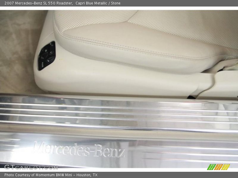 Capri Blue Metallic / Stone 2007 Mercedes-Benz SL 550 Roadster