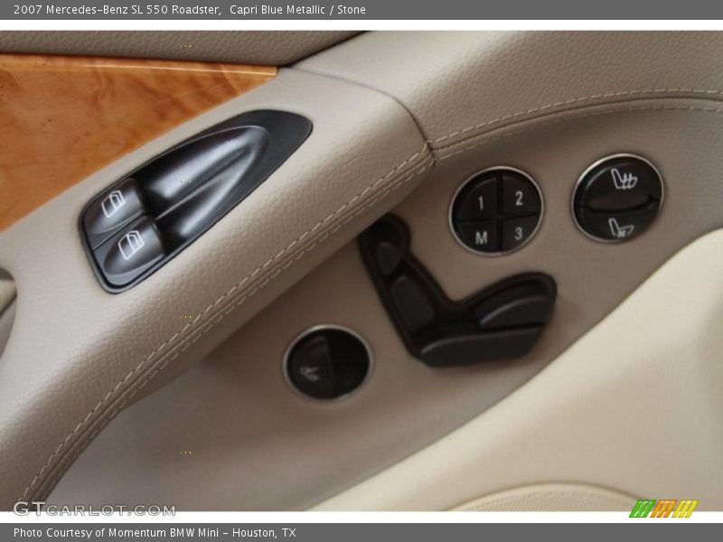 Capri Blue Metallic / Stone 2007 Mercedes-Benz SL 550 Roadster
