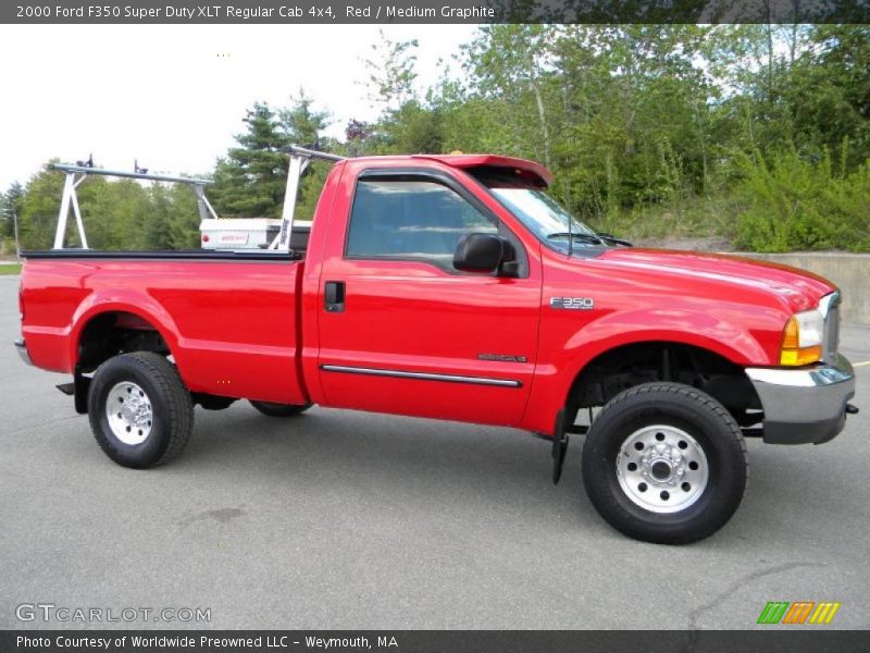 Red / Medium Graphite 2000 Ford F350 Super Duty XLT Regular Cab 4x4
