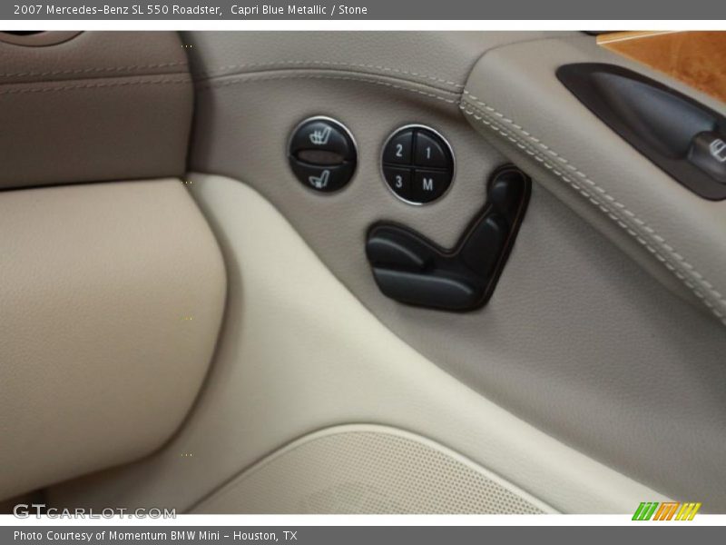 Capri Blue Metallic / Stone 2007 Mercedes-Benz SL 550 Roadster