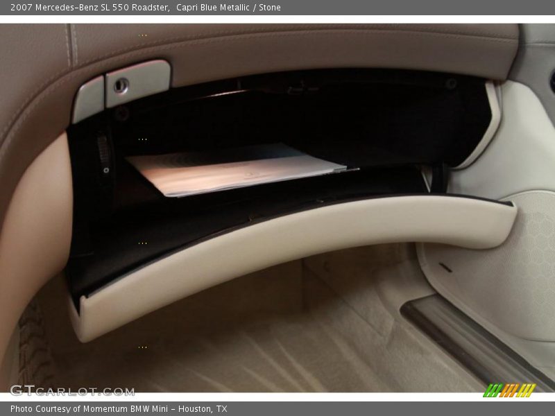 Capri Blue Metallic / Stone 2007 Mercedes-Benz SL 550 Roadster