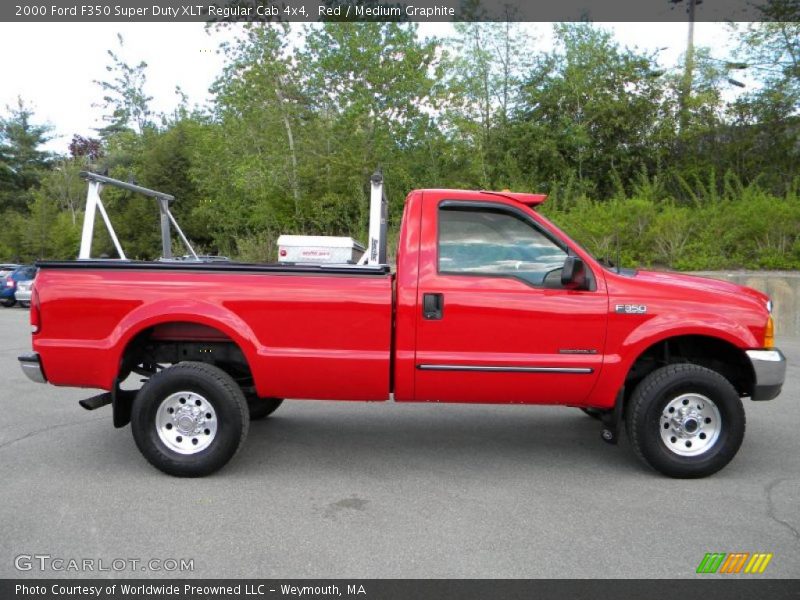 Red / Medium Graphite 2000 Ford F350 Super Duty XLT Regular Cab 4x4