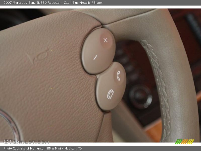 Capri Blue Metallic / Stone 2007 Mercedes-Benz SL 550 Roadster