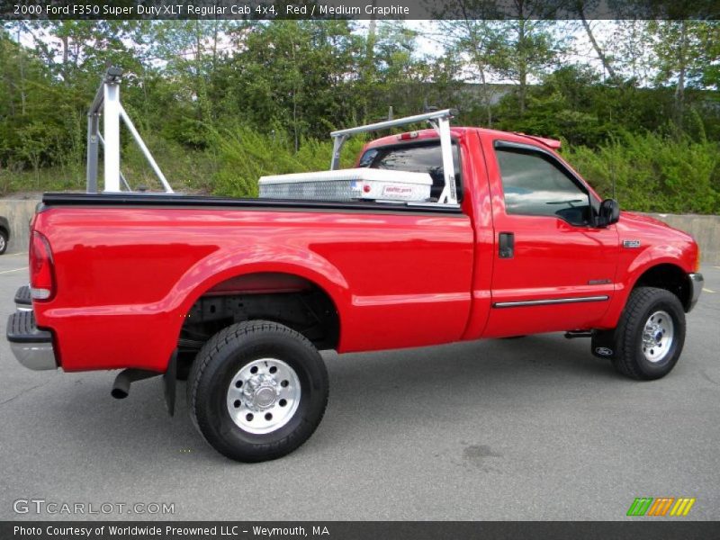 Red / Medium Graphite 2000 Ford F350 Super Duty XLT Regular Cab 4x4