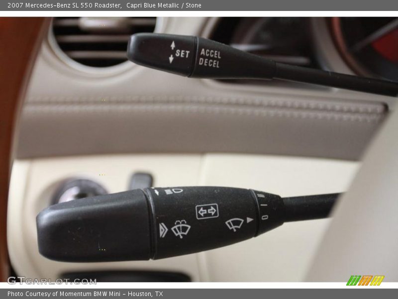 Capri Blue Metallic / Stone 2007 Mercedes-Benz SL 550 Roadster