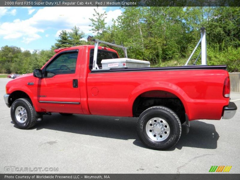 Red / Medium Graphite 2000 Ford F350 Super Duty XLT Regular Cab 4x4
